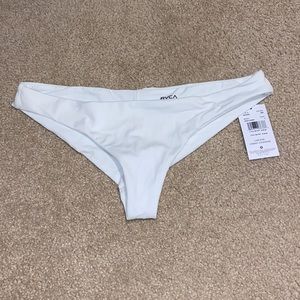 NWT RVCA white cheeky bathing suit bottoms size S
